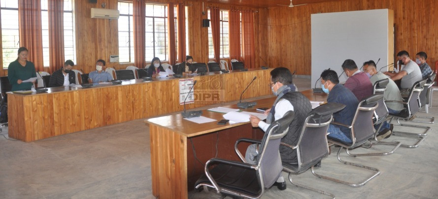 Peren District Water and Sanitation Mission meeting held under the chairmanship of DC Peren, Sentiwapang Aier, NCS at DC's conference hall, Peren on November 17. (DIPR Photo)